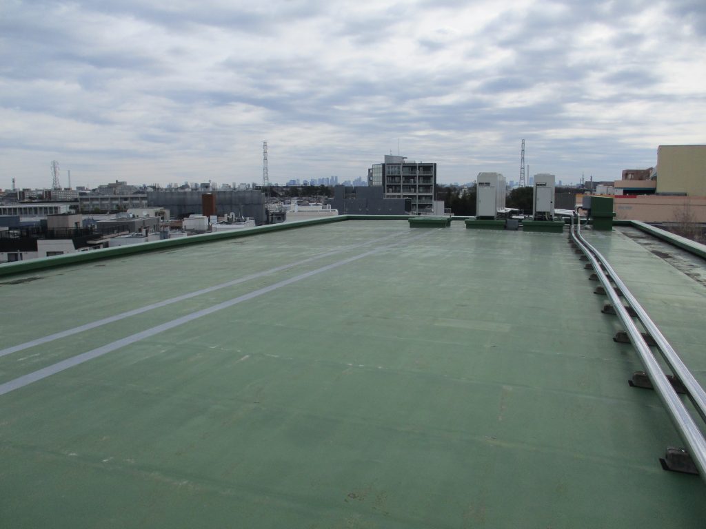 学校屋上防水改修工事施工前